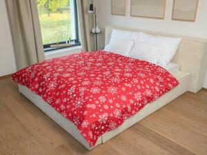 Cuvertura de pat rosie SNOWFALL Dimensiune: 220 x 240 cm