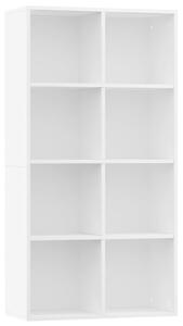 Bibliotecă/Dulap, alb, 66x30x130 cm, lemn prelucrat