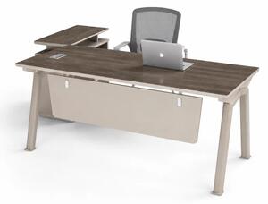 Set Evo Space & LineaPro - Birou cu dulap lateral mobil si Scaun de birou ergonomic cu spatar din plasa