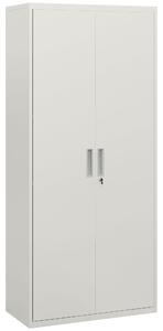 HOMCOM Dulap de Depozitare pentru Birou cu 5 Niveluri, Dulap Metalic cu 2 Uși și 4 Rafturi Reglabile, 80x40x180 cm, Alb
