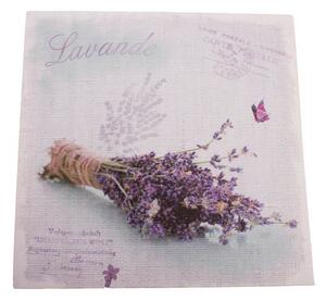 Tablou pe pânză Lavender letter, 28 x 28 cm