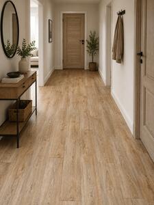 Linoleum PVC, Plank 082-2 Confort, Maro, Latime 3 m, Imitatie Parchet, Suport Pasla