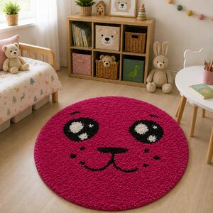 Covor Fantasy Foca, Roz, 67x67 cm, Rotund, 2550 gr mp