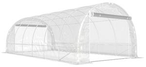 Outsunny Seră de Grădină Tip Tunel 3x6x2 m cu 2 Uși Rulabile, Cadru din Oțel și Acoperire din PE, pentru Legume, Fructe, Flori, Anti-UV, Transparentă | Aosom Romania