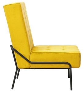 Scaun de relaxare, galben muștar, 65x79x87 cm, catifea