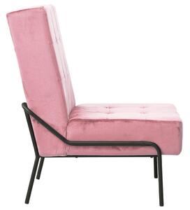 Scaun de relaxare, roz, 65x79x87 cm, catifea