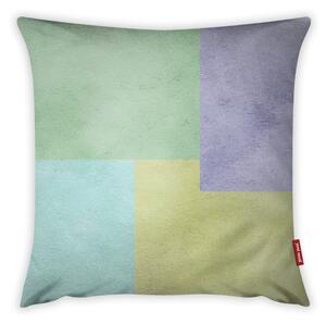Față de pernă cu amestec din bumbac Vitaus Diagol, 43 x 43 cm