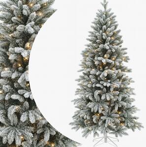 Brad De Craciun Artificial Cu LED-uri Acoperit De Zapada, Inaltime 210 cm ( Brazi)