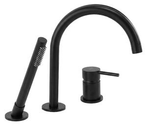 Baterie pentru Cadă cu 3 Orificii Rea Lungo Black