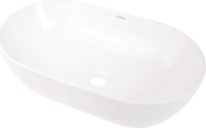 Deante Peonia, chiuveta blat ceramica 500x305x140 mm, alb lucios, DEA-CDE_6U5S