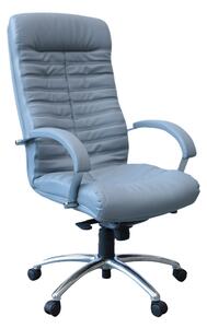 Scaun directorial Orion Steel Chrome, piele naturala SP, gri