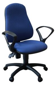 Scaun de birou Punkt-Ergo GTP, cu brate, textil C14, albastru/negru