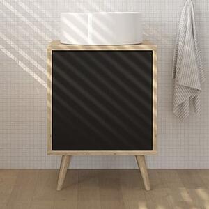 Oltens Hedvig dulap 50x45x49.7 cm sub chiuveta pe perete negru-stejar 60203360