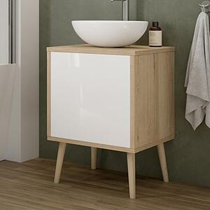 Oltens Hedvig dulap 50x45x49.7 cm sub chiuveta pe perete alb-stejar 60203060