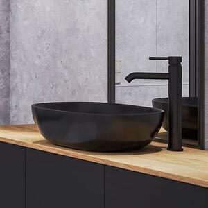 Oltens Hamnes lavoar 49.5x35.5 cm ovale de blat negru mat 40319300