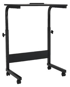 Birou PC cu roti, negru, WESTA