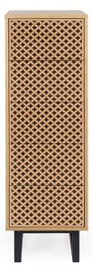 Comodă în decor de stejar Woodman Camden Narrow Diamond Print, 40 x 123 cm