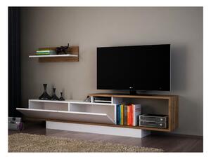 Set mobilier TV alb/natural 180x55 cm Asos - Woody Fashion
