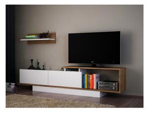 Set mobilier TV alb/natural 180x55 cm Asos - Woody Fashion