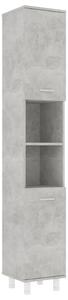 Dulap de baie, gri beton, 30 x 30 x 179 cm, PAL