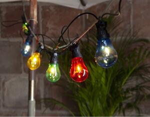 Șirag luminos LED de exterior pentru petreceri cu lumini colorate Star Trading Circus, 10 lumini, lungime 5 m