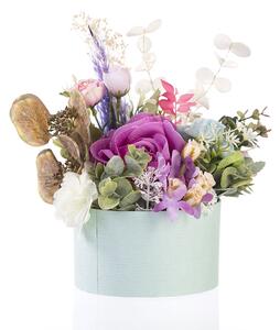 Aranjament floral, cutie rotunda
