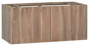 Dulap pentru baie de perete, 90x39x40 cm, lemn masiv de tec
