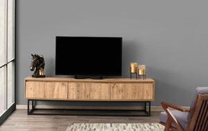 Comodă TV cu aspect de lemn de pin Kalune Design Tilsim, lungime 180 cm, natural