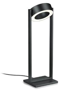Knapstein Lampă de birou cu LED Wega, negru mat, înălțime 45 cm, comandă prin gesturi, reglabil, Negru, Camera de zi / sufragerie, Aluminiu, Modern