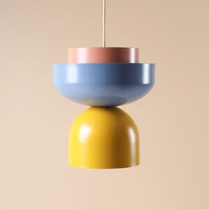 ALDEX Lampă suspendată Ulia, galben/albastru/corai, reglabil, Multicolor, Camera de zi / sufragerie, Metal, Modern