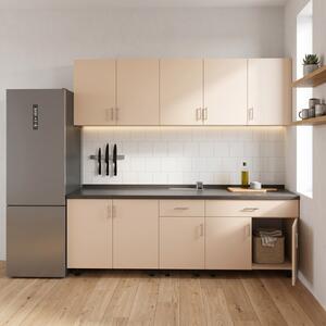Set Bucatarie Modulara Lori 200 cm, Culoarea CASMIR - Alb, Pal 18mm, Blat Termorezistent