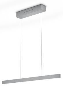 Knapstein Lampă suspendată LED LINDA-72, nichel, lungime 72 cm, comandă prin gesturi, reglabil, Metalic, Camera de zi / sufragerie, Aluminiu, Modern