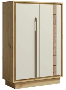 Comoda KEKS K15, stejar/casmir, PAL laminat, 89x37x130 cm