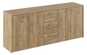 Comoda HUGOS 180, stejar artisan, PAL melaminat, 180x42x75 cm