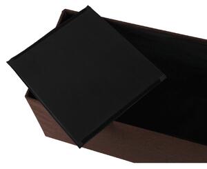 Taburet UMINA, pliabil, material textil/carton dur, maro, 114x38x38 cm