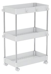 Etajera ALIOL TIP 1, alb, metal/plastic, 40x22x60 cm