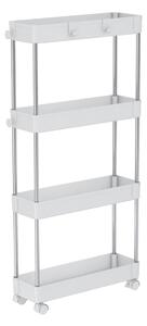 Etajera ALIOL TIP 2, alb, metal/plastic, 40x13x85 cm