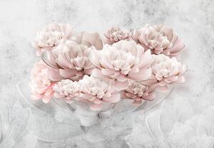 Fototapet - Flori roz în ploaie (147x102 cm)
