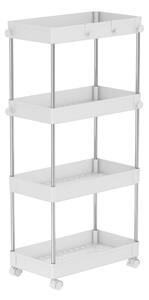 Etajera ALIOL TIP 3, alb, metal/plastic, 40x22x85 cm