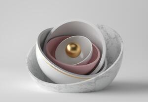 Fototapet - Floare de marmură -3D (147x102 cm)