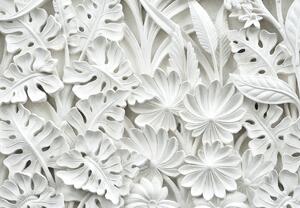 Fototapet - Flori albăstrele albe (147x102 cm)