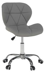 Scaun birou ARGUS NEW, gri/crom, piele ecologica/metal, 47x56x73/84 cm