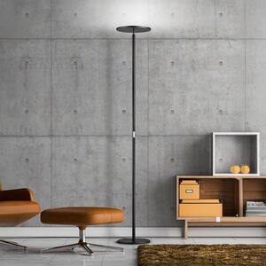 Knapstein Lampadar LED Aura, comandă prin gesturi, culoare nichel, înălțime 184 cm, reglabil, Metalic, Camera de zi / sufragerie, Metal, Modern