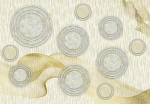 Fototapet - Abstracție, cercuri de marmură (147x102 cm)