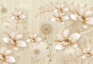 Fototapet - Compoziția florilor aurii (147x102 cm)