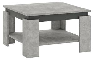 Masuta cafea LEJSY, gri beton/gri grafit, 68x68x41 cm