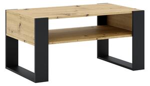 Masuta cafea CARA 1, stejar artisan/negru, DTD laminat, 90x53x45 cm