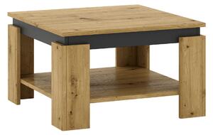 Masuta cafea LEJSY, stejar artisan/gri grafit, 68x68x41 cm