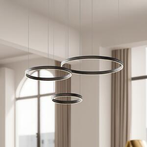 Milagro Lighting Lampă suspendată LED Gravity, 3 becuri, metal, negru, 4.000 K, Negru, Camera de zi / sufragerie, Metal, Modern