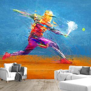 Fototapet - Jucător de tenis, desen (147x102 cm)